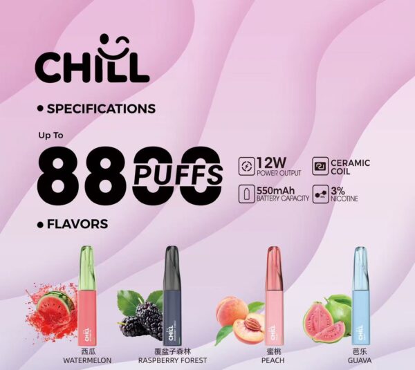 鴨嘴獸CHILL一次性電子煙8800口｜輕巧便攜×可充電